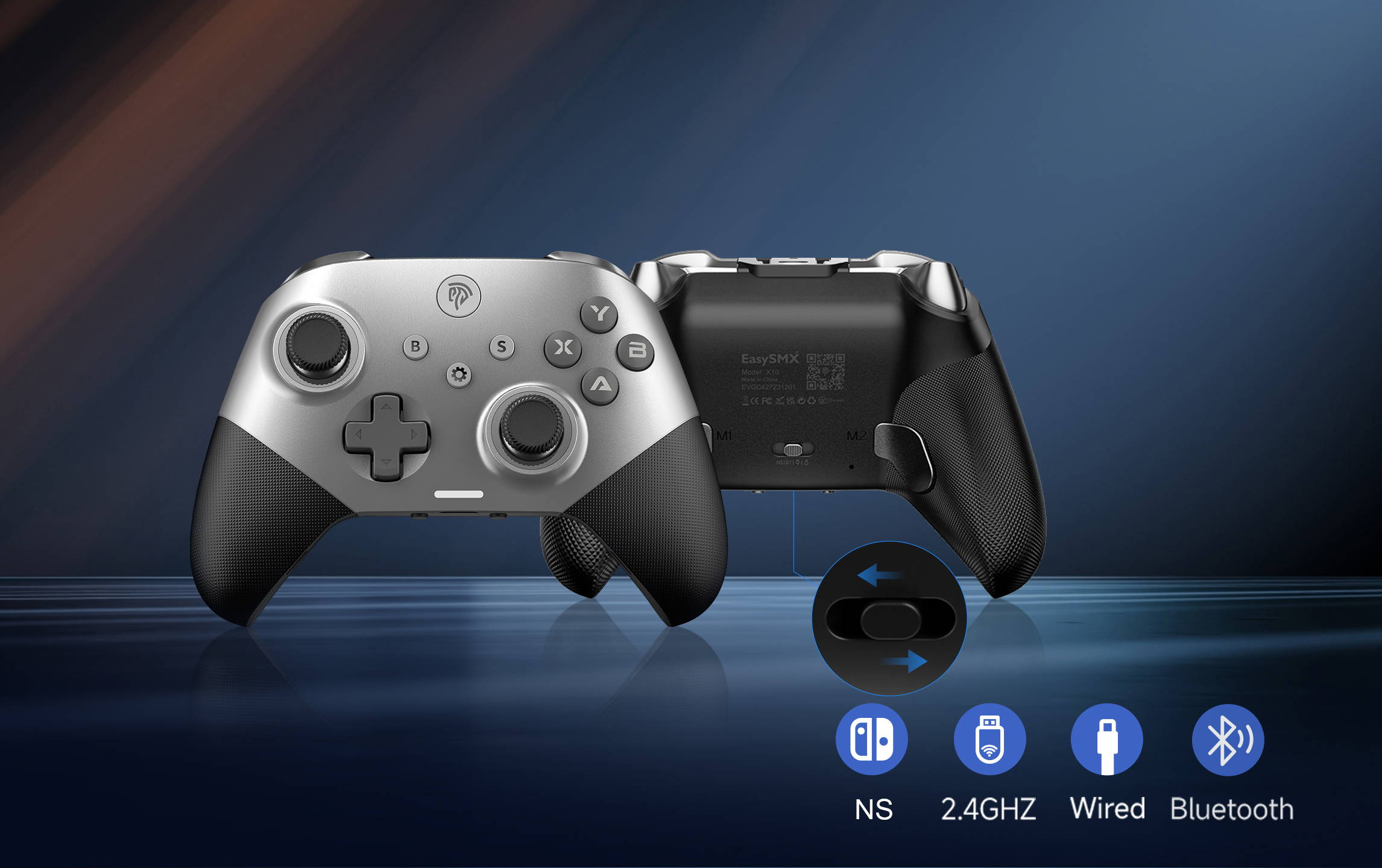 EasySMX X10 Game Controller with Mechanical Buttons and Hall Joysticks